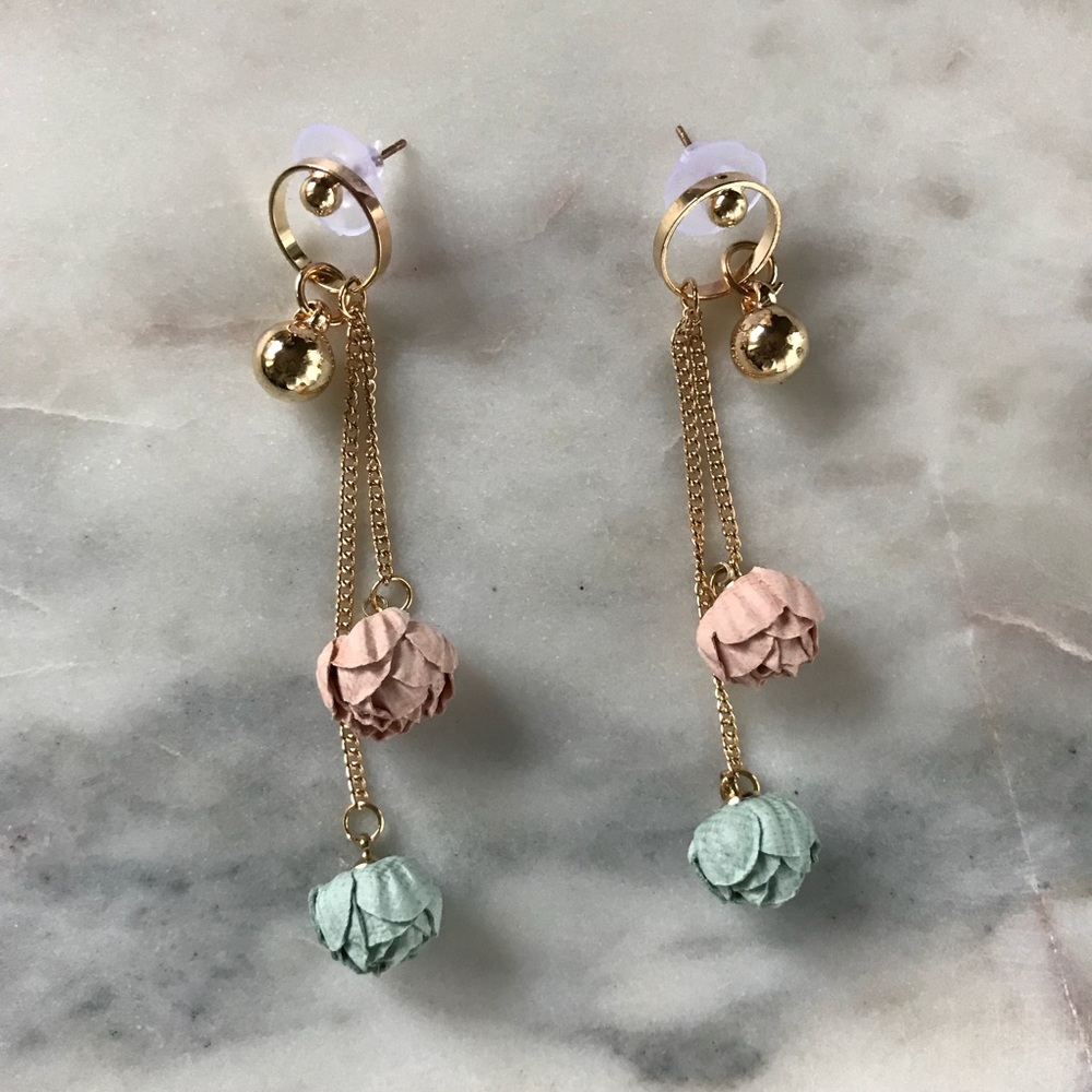 🆕 Pastel Floral Drop Earrings